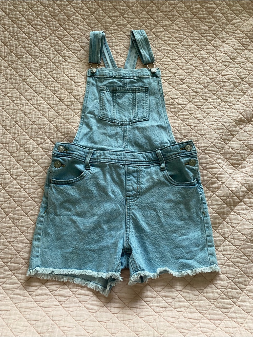 Cat & Jack Light Blue Denim Short Overalls